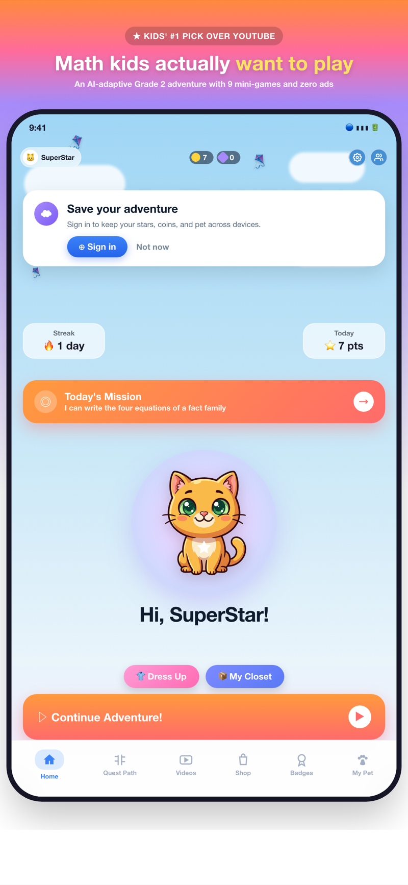Open Learning Lab home screen